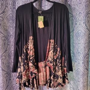 jersey tie dye cardigan